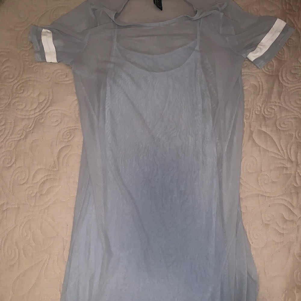 Forever 21 baby blue shirt dress